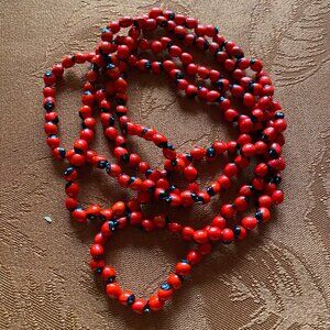 Peony Necklace Good Luck Collar Peony Seed Natural Necklace Evil Eye 15 in